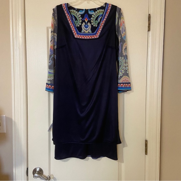 Laundry By Shelli Segal Blue and Orange Dress - Picture 7 of 12